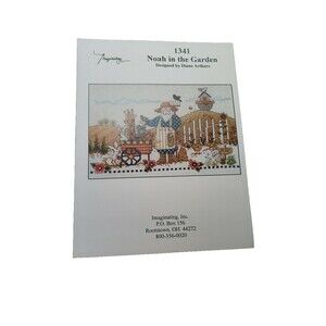 Imaginating Cross Stitch Pattern NOAH IN THE GARDEN #1341 1997 Diane Arthurs